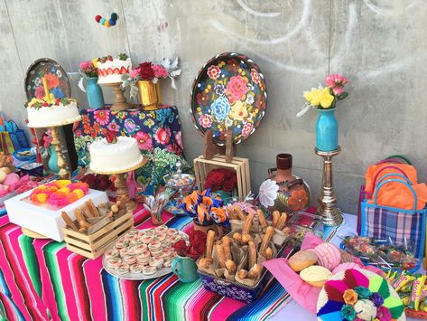 60th_table details Mexican Theme Candy Table, Mexican Candy Bar Ideas, Loteria Backdrop, Mexican Candy Buffet, Mexican Candy Table Ideas, Mexican Fruit Table Ideas, Mexican Treat Table, Mexican Candy Bar, Frida Kahlo Party Decoration