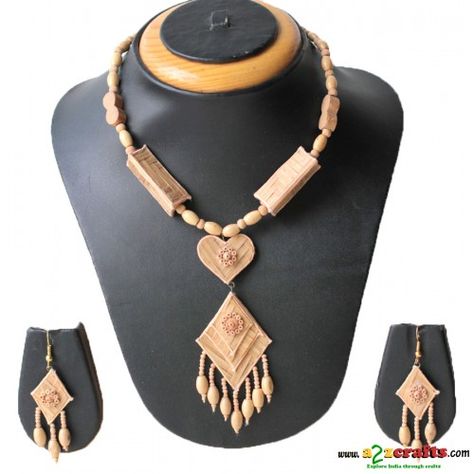 Ecofriendly , Natural, Bamboo  The beautiful necklace set is hand crafted and is unique and trendy designer jewelry blended with ethnic and traditional look.   #BambooJewellery Bamboo Jewelry, Necklace Set Indian, Traditional Look, Indian Traditional, Traditional Jewelry, Beautiful Necklace, Designer Jewelry, Jewelry Necklace, Jewelry Handmade