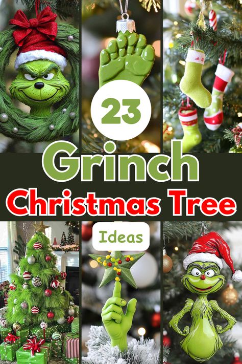 Looking for unique Christmas tree decorations? These Grinch Christmas Tree Ideas are packed with creativity and fun! From mischievous Grinch themes to Whoville magic, find inspiration to make your holiday unforgettable. #GrinchChristmasTree #ChristmasTreeIdeas #HolidayDecor #WhovilleChristmas #FestiveDecorations #Grinch Aka Christmas Tree, Christmas Themed Trees, Grinch Trees Ideas Diy, Grinch Theme Christmas Tree, Grinch Xmas Tree Ideas, Grinch Inspired Christmas Tree, Simple Grinch Christmas Tree, Grinch Theme Christmas Decor, Grinch Trees Ideas