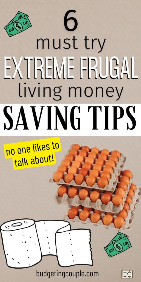 Extreme Money Saving Tips for Frugal Living (Simple Budget Hacks) Ways To Budget, Living Cheap, Extreme Frugality, Frugal Living Ideas, Saving Money Frugal Living, Saving Money Tips, Money Frugal, Budget Tips, Start Saving Money