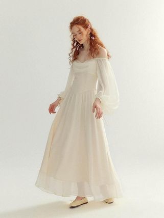 Designer fashion, Seoul-fully created | W Concept Feminine Romantic Fashion, Off Shoulder Long Dress, Shoulder Wedding Dress, Romantic Fashion, Off Shoulder Wedding Dress, Feminine Romantic, Feminine Dress, Line Dress, Puffy Sleeves