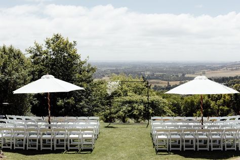 The lawn at Waipuna makes the perfect ceremony location! Panoramic views of the Canterbury plains all the way to the Southern Alps, our white market umbrellas not only providing shade but look so good! ⁠ ⁠ Come see this view for yourself, you can book a wedding viewing but clicking the link in our bio. ⁠ ⁠ 📷️: @georgeandjane__ Wedding Event Venues, Market Umbrella, Ceremony Location, Canterbury, Come And See, Event Venues, All The Way, Wedding Events, A Wedding