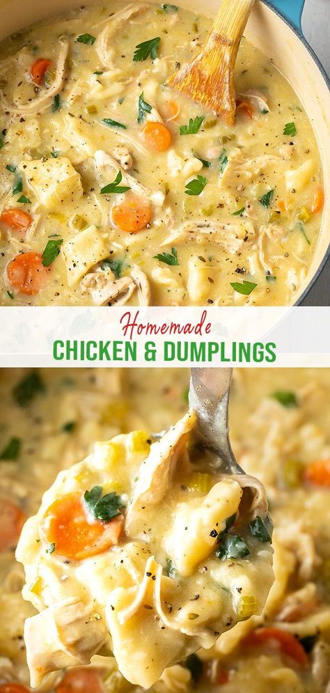 This Chicken and Dumplings Recipe is filled with easy homemade chicken dumplings and super flavorful chicken soup. Chicken And Slippery Dumplings, Yellow Chicken And Dumplings, Chicken Drop Dumpling Soup, Cheesy Chicken And Dumplings, Rotisserie Chicken Dumpling Soup, Hungarian Chicken And Dumplings, Anne’s Chicken And Dumplings, Asian Chicken Dumpling Soup, Chicken And Rolled Dumplings