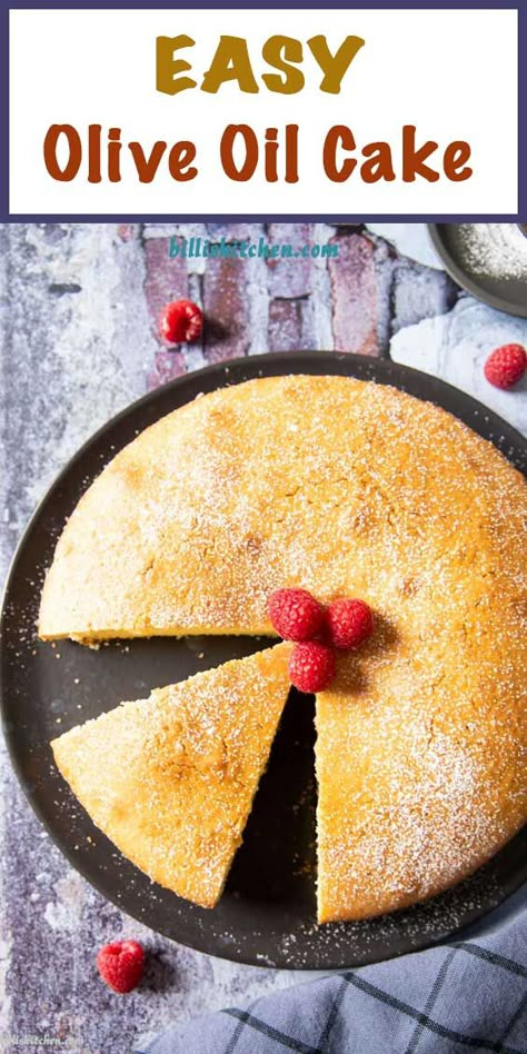 Have you tried baking with olive oil yet?  Start with this Easy Olive Oil Cake recipe, and you will undoubtedly get hooked. Delicious, light, and so easy to prepare. Oil Cake Recipe, Olive Oil Cakes, Giada Olive Oil Cake, Olive Oil Cake With Frosting, Olive Cake, Vanilla Olive Oil Cake, Ricotta Olive Oil Cake, Cake Made With Oil Instead Of Butter, Easy Olive Oil Cake