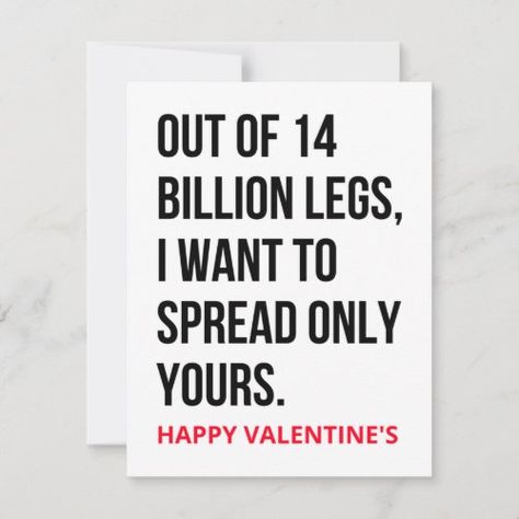 Funny Dirty Naughty Valentines Day Card & Gifts for $3.18 - Valentine's Day Dirty Christmas Cards, You And Me Quotes, Dirty Valentine, Romantic Funny, Funny Flirty Quotes, Adult Valentines, Card Gifts, Funny Valentines Day Quotes, Valentines Card