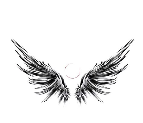 Birds Wings Tattoo, Good Angel Bad Angel Tattoo, Wings Tattoo Men, Angel Wing Tattoo On Arm, Path Tattoo, Chest Tattoo Wings, Wing Neck Tattoo, Angel Wings Tattoo On Back, Meaningful Tattoos For Men