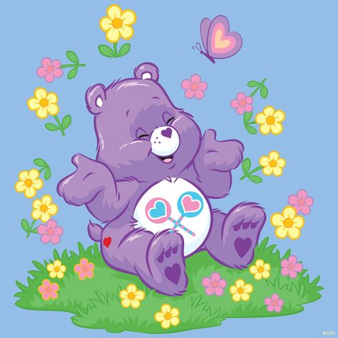 Care Bears: Share Bear Care Bears Birthday Party, Care Bears Vintage, Care Bear Party, Care Bear Birthday, Care Bears Cousins, Bear Character, Kids Background, Bear Theme, Bear Pictures