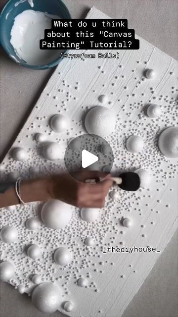 Styrofoam Art Diy, Styrofoam Painting, Styrofoam Balls Wall Art, How To Paint On Styrofoam, Styrofoam Art Decoration, Clay Over Styrofoam, Round Styrofoam Ball Crafts, How To Paint Styrofoam, Styrofoam Ball Crafts