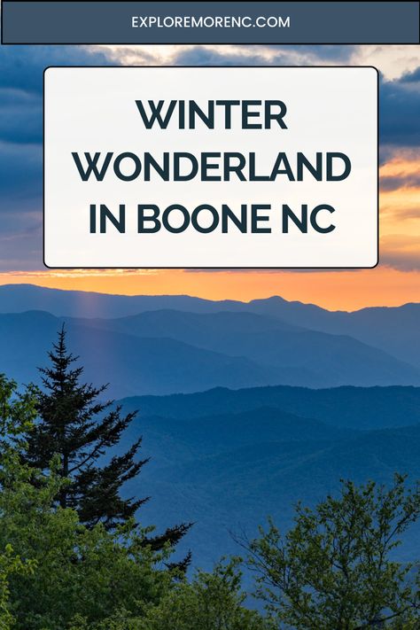 Discover the magic of Boone, NC, during winter with its majestic Blue Ridge Mountains setting. This guide offers 14 amazing activities, including popular winter sports at Appalachian Ski Mountain and enchanting events like Tweetsie Christmas. Boone's high elevation makes it perfect for snow-based fun, ensuring a memorable winter experience for all ages. Boone Nc Winter, North Carolina Winter, Beech Mountain Nc, Vacation 2025, December Weather, 2025 Ideas, Boone North Carolina, Beech Mountain, Grandfather Mountain