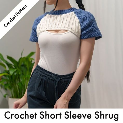 Discover the elegance and charm of this crochet short sleeve shrug pattern! With our easy-to-follow, step-by-step photo pattern, you'll be able to create a stunning, one-of-a-kind shrug that will turn heads and keep you stylish all year round. This intricate crochet pattern is perfect for crafters and crocheters alike, as it offers both an attractive design and an enjoyable crafting experience. Short Sleeve Shrug, Crochet Short Sleeve, Yarn Tools, Sleeve Shrug, Intricate Crochet, Shrug Pattern, Crochet Short, Photo Pattern, Crochet Shrug