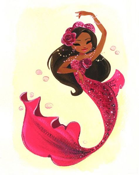 Mermaid: Brown Mermaid, Liana Hee, Mermaid Artwork, Mermaid Fairy, Mermaid Drawings, Black Mermaid, Mermaids And Mermen, Mermaid Life, Mystical Creatures