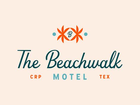 The Beachwalk Motel Branding Images, Urban Logo, Trendy Logos, Minimalist Business Logo, Beach Images, Letterhead Design, Minimalist Business, Learning Design, Logo Sign