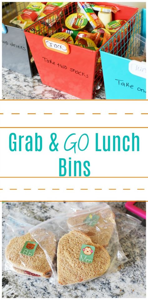 Grab & Go Lunch Bins- An easy food organization system that will make back to school lunches easier on moms & dads. Kids will gain independence & waste less. #PerfectLunchbox AD Packing Lunch For Kindergarten, Cheap Outdoor Lunch Bag For Back To School, School Lunch Organization, Field Trip Lunch Ideas Kids Disposable, How To Pack Pizza For School Lunch, Chicken Nugget School Lunch, Gluten Free School Lunches, Lunch Basket, Sushi For Kids