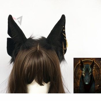 Kitsune Tails Cosplay, Anubis Egyptian God, Sheep Ears, Rabbit Tail, Wolf Ears, Egyptian God, Fox Ears, Nurse Hat, Ear Hair