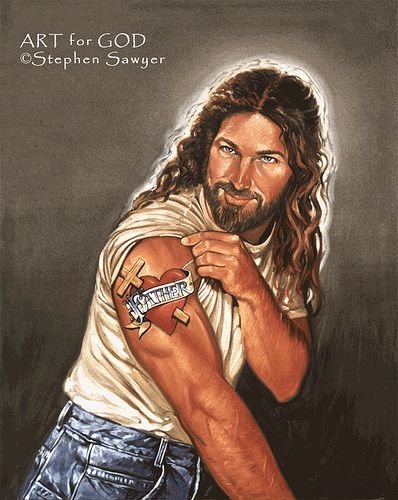 stephen sawyer art for god | Flickr: Stephen Sawyer - ART for GOD's Photostream Jesus Pics, Jesus Memes, Jesus Tattoo, Church Signs, Bad Art, Tattoos Women, Religious Paintings, Jesus Painting, Jesus Images