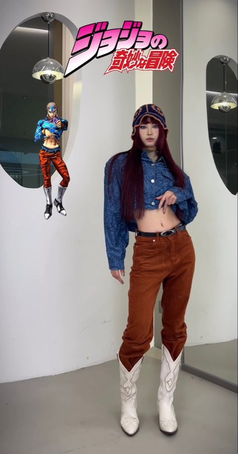 Jojo Outfits Anime, Jjba Outfit Inspiration, Jjba Fashion Inspiration, Jojo Fashion Inspiration, Jjba Outfit Ideas, Jojo Outfit Ideas, Jjba Inspired Outfits, Jojo Inspired Outfits, Jjba Outfits