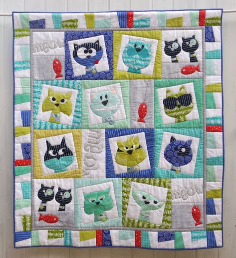 Cat Quilt Block, Face Applique, Cat Quilt Patterns, Quilt Book, Appliqué Quilts, Cat Applique, Applique Quilt Patterns, Quilt Care, Baby Quilt Patterns