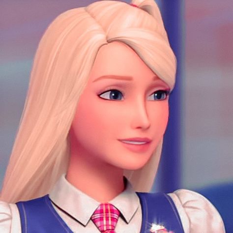 Blair willows icon from Barbie Princess Charm school (2011) Aesthetic Barbie Pfp, Barbie Princess Charm School, Princess Charm School, Semi Realism, Barbie Cartoon, Barbie Images, Princess Wallpaper, Fotografi Vintage, Childhood Movies