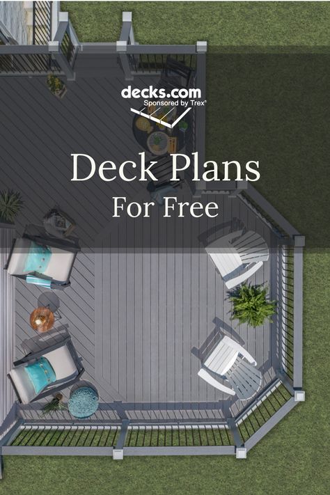 Deck Shapes Layout, Backyard Patio Deck Designs Layout, Building Decks Ideas, Front Deck Design Ideas, Best Deck Designs, Backyard Elevated Deck Ideas, Deck Size Layout, Low Deck Designs With Pergola, Deck Building Plans Design