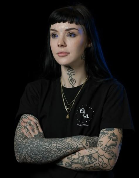 Jak Nola, Grace Neutral, Occult Tattoo, Tattoed Women, London Tattoo, Gothic Tattoo, Body Modification, Name Tattoos, Blackwork Tattoo