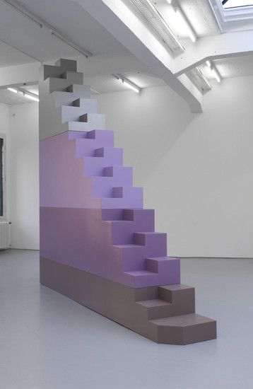 Marc Camille Chaimowicz, ‘Doublespeed Staircase’ (1999) Abstract Staircase, Staircase Installation, Stair Art, Tate Britain, Craft Display, 3d Modelling, Stairs Design, Color Stories, Abstract Sculpture