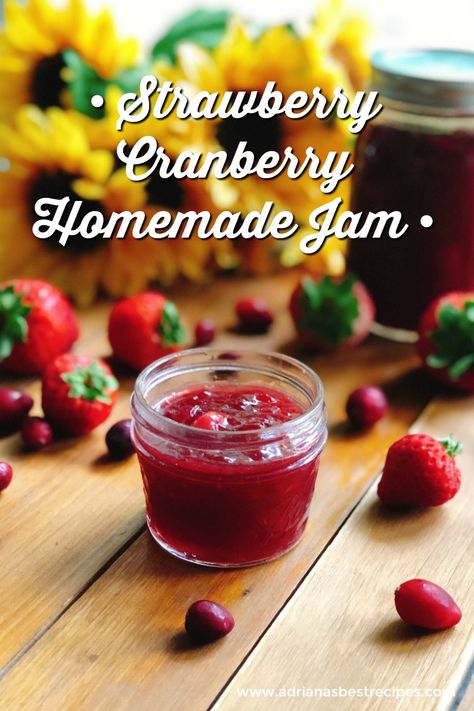 Strawberry Cranberry Jam, Cranberries Recipes, Jam Preserves, Fruity Recipes, Cranberry Jam, Christmas Jam, Strawberry Jam Recipe, Jam Recipes Homemade, Cranberry Fruit