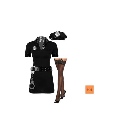 Ladies Sexy Halloween Outfit Halloween Cop, Police Officer Halloween, Officer Costume, Police Officer Costume, Womens Evening Gowns, Police Outfit, Cop Uniform, Dress With Hat, Police Women