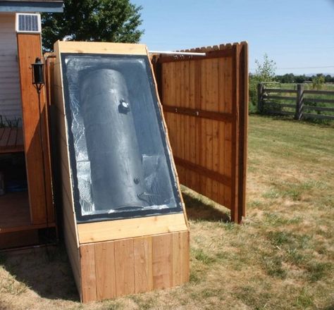 Diy Heater, Solar Shower, Outdoor Baths, Solar Energy Panels, Best Solar Panels, Solar Water Heater, Diy Shower, Photovoltaic Panels, Solar Projects