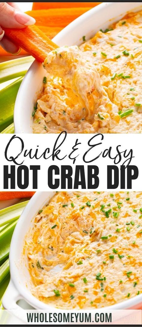 Seafood Side Dishes Appetizers, Shredded Crab Recipes, Keto Crab Recipes, Crab Dip Recipe Easy, Easy Hot Crab Dip, Crab Recipes Easy, Hot Crab Dip Recipe, Crab Dip Recipe, Warm Appetizers