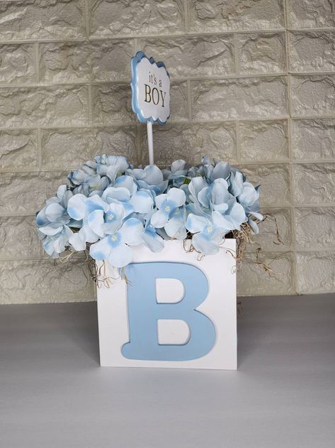 Alphabet Block Letters, Baby Shower Centerpieces For Boys, Boy Baby Shower Table, Baby Boy Centerpieces, Bird Baby Shower, Boy Baby Shower Centerpieces, Block Decor