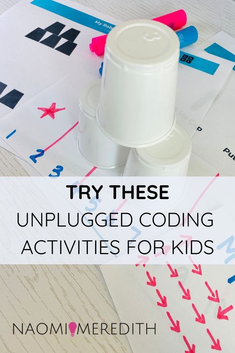 Unplugged Coding Activities For Kindergarten, Hour Of Code Elementary, Coding Activities For Kids, Kindergarten Coding, Coding Challenges, Unplugged Coding Activities, Coding Activities, Remote Teaching, Coding Games