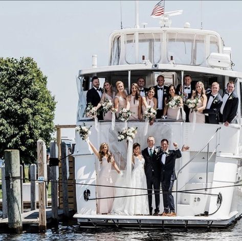 Wedding Pictures On A Boat, Yacht Wedding Ideas, Catamaran Wedding, Boat Wedding Dress, Yacht Wedding Reception, Wedding On A Boat, Pastel Wedding Invitations, Wedding Program Sign, Wedding Wishlist