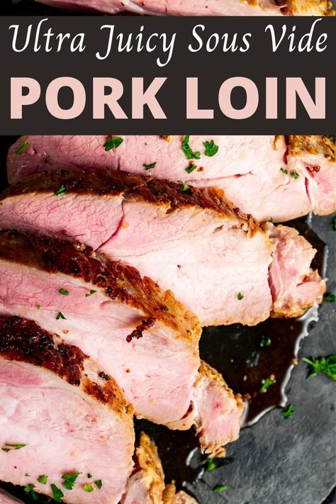 Sous Vide Pork Loin, Recipe With Mustard, Sous Vide Cheesecake, Sous Vide Cooking Times, Dish For A Crowd, Pork Loin Recipe, Sous Vide Pork, Pork Loin Roast Recipes, Pork Loin Recipes