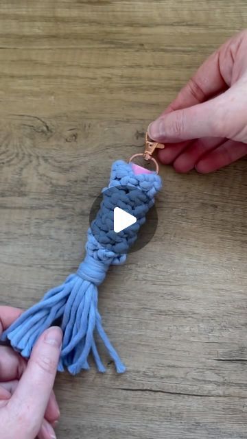 Beth Alpert on Instagram: "🩵 Macrame Lip Balm Holder 🩵 

Here’s a glimpse of a tutorial for this beginner friendly lip balm holder! 

Check out my YouTube channel for the full tutorial 😃 

#macrame #macramemakers #macramé #handmadewithlove #handmade #handmadeinbrisbane #handmadegifts" Macrame Lip Balm Holder Tutorial, Macrame Lip Balm Holder, Macrame Chapstick Holder Diy, Lip Balm Holder, Diy Holder, Lipstick Holder, Chapstick Holder, My Youtube Channel, Lip Balm