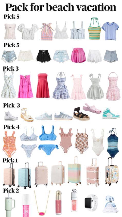 Pack For Vacation, Cute Travel Outfits, Easy Hairstyles For Thick Hair, Outfit Upgrade, Chose Outfit, Beachy Outfits, Casual Preppy Outfits, Trendy Outfits For Teens, Cruise Outfits