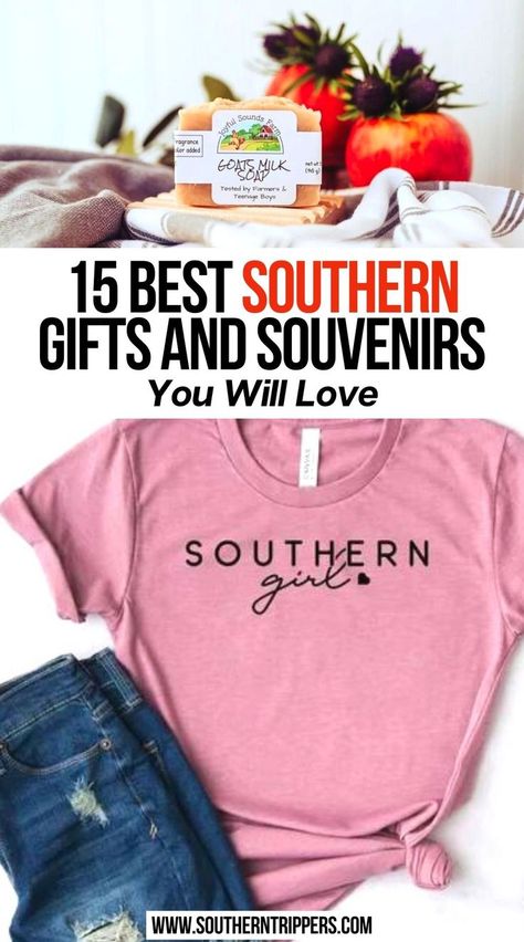 15 Best Southern Gifts and Souvenirs You Will Love Southern Gifts Ideas, Southern Gift Basket Ideas, Southern Lifestyle Aesthetic, Southern Gifts, Christmas Presents For Women, Southern Belle Style, Southern Usa, Southern Mom, Southern Christmas