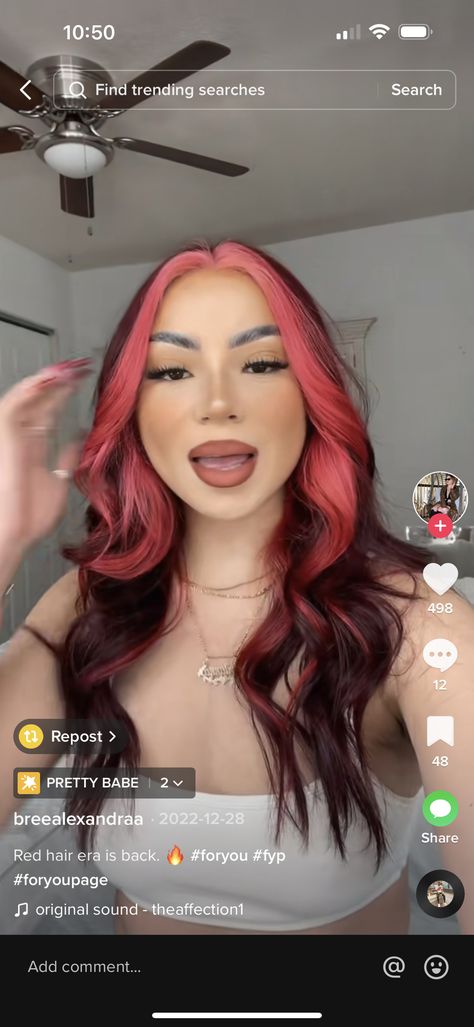 Cute Hair Colors For Long Hair, Pink Halo Hair, Red Halo Hair, Contouring Hair, Blonde Light Brown Hair, Red Hair Inspo, Wig Ideas, Cute Hair Colors, Money Piece