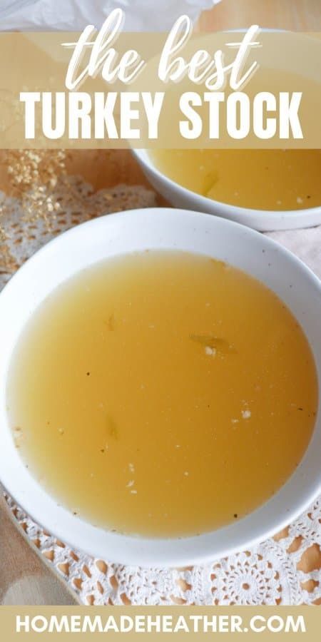 This is seriously the best homemade turkey stock – it’s the perfect recipe for leftover turkey bones and makes the most delicious homemade broth! Homemade Turkey Broth From Bones, Homemade Turkey Stock Recipe, Homemade Turkey Bone Broth, Homemade Turkey Soup Bone Broth, How To Make Turkey Broth From Bones, Make Turkey Stock, How To Make Broth From Turkey Bones, Homemade Turkey Broth How To Make, Broth From Turkey Bones