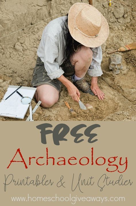 FREE Archaeology Printables and Unit Studies (Instant Download - Archaeology Observations Journal Page) - Homeschool Giveaways Dinosaur Unit Study, Archaeology For Kids, Archaeology Dig, Unit Studies Homeschool, Ancient Egypt History, Unit Studies, Egypt History, History Activities, Homeschool History