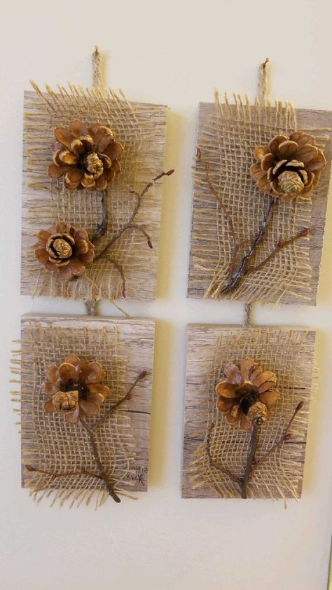 Design A Garden, Small Garden Ideas, Pine Cone Art, Jute Crafts, Pine Cone Decorations, Cones Crafts, Burlap Crafts, Garden Design Ideas, Home Garden Design