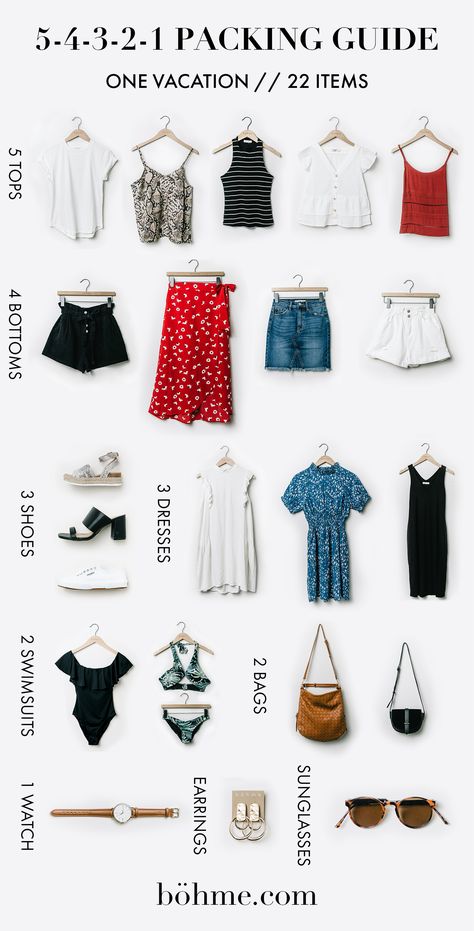 Summer Vacation Travel Outfits, 7 Day Hawaii Outfits, Causel Women Outfit Summer, Packing Tips Carry On, Wardrobe Packing Ideas, Easy Holiday Outfits Summer, Simple Packing Ideas, Simple Spring Outfits 2023, Summer Packing Outfits