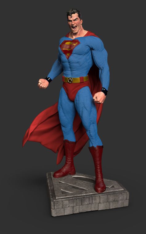 Superman Reference, Superman Muscle, Dc Statues, Superman Statue, Dc Trinity, Dc Action Figures, Hulk Action Figure, Superman Artwork, Superman Wallpaper