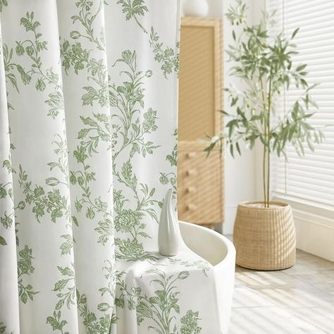 Amazon.com: Awellife Sage Green Shower Curtain,Cotton Floral Cottagecore Shower Curtain for Bathroom 72" W x 72" L : Home & Kitchen Sage Green Bathroom Aesthetic, Green Shower Curtain, Green Shower Curtains, Floral Shower Curtain, Floral Cottagecore, Boys Bathroom, Floral Shower Curtains, Shower Liner, Patterned Shower Curtain