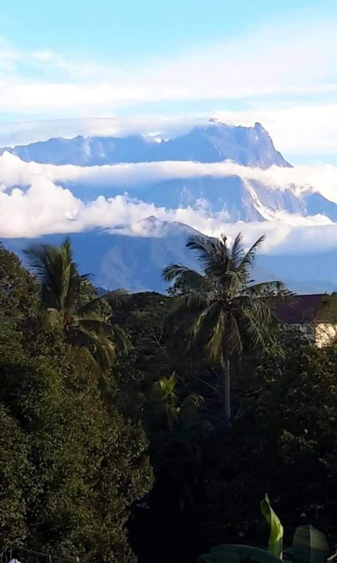 View of Mt Kinabalu from Kota Belud town Mt Kinabalu, Kota Belud, Nature