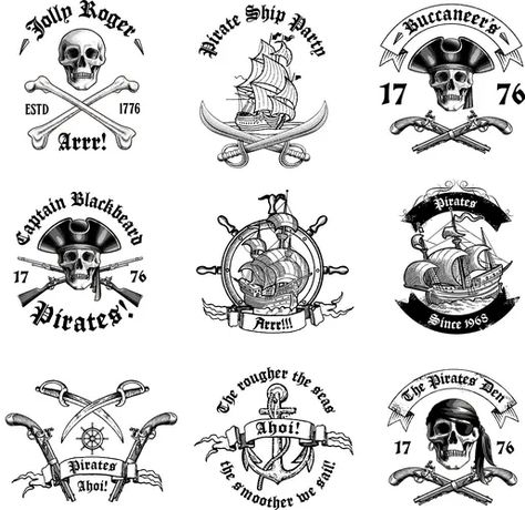 Pirate skull corsair ships symbols of piracy Vector Image Pirate Symbols, Pirate Skull, Png Images, Nautical, Vector Free, Vector Images, Vector Illustration, Royalty Free, Ships