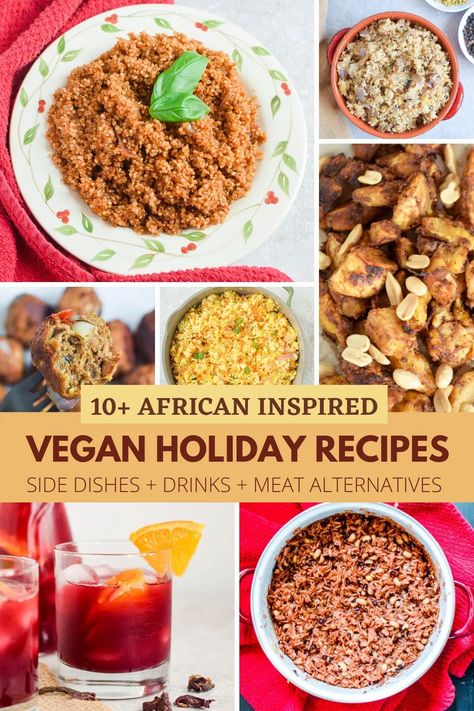 Vegan Dinner Party, Vegan Picnic, African Christmas, Vegan Holiday Recipes, West African Food, Delicious Veggies, Vegan Christmas Recipes, Eating Vegan, Holiday Dishes