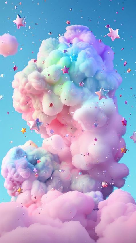 Goth Pastel Wallpaper, Cute Candy Wallpaper, Cotton Candy Background, Pastel Fireworks, Cotton Candy Aesthetic, Pastel Wallpaper Iphone, Wallpaper Candy, Cotton Candy Wallpaper, Kawaii Photography