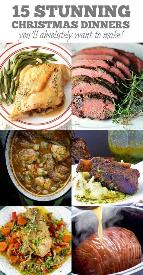 Are you ready for Christmas? If you are still trying to decide on what to make for your holiday dinner, I've got you covered with 15 stunning Christmas dinners to help you get in the mood to plan your special occasion! Life Tastes Good Christmas Dinner Recipes Easy, Easy Christmas Dinner, Christmas Dinner Ideas, Christmas Dinners, Diy Easy Recipes, Christmas Dinner Menu, Christmas Eve Dinner, Xmas Dinner, Get In The Mood