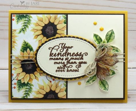 Autumn Stampin Up Cards, Stampin Up Painted Harvest, Homemade Card Designs, Sunflower Season, Rubber Stamping Cards, Autumn Cards, Sunflower Cards, Daisy Cards, Narnia Books