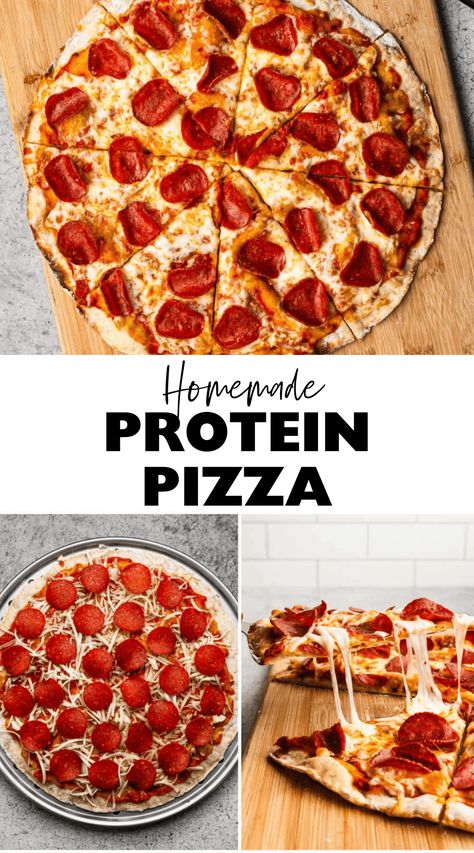 Homemade Protein Pizza Healthy High Protein Pizza Recipes, Protein Pizza Crust, Easy Healthy Pizza Recipes, High Protein Pizza, Healthy Pizza Toppings, Healthy Homemade Pizza, Healthy Pizza Crust, Protein Pizza, Healthy Slice